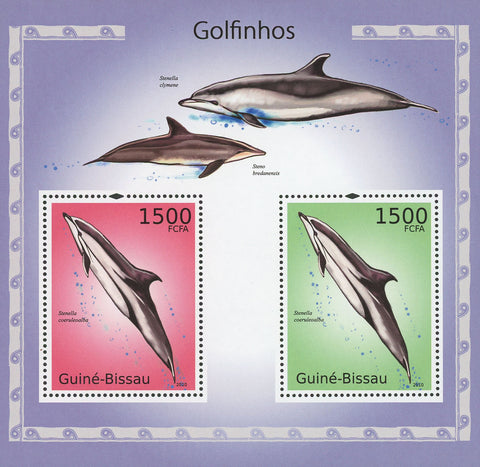 Dolphins  Souvenir Sheet of 2 Stamps Mint NH