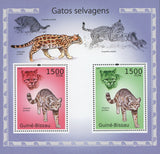 Wild Cats Souvenir Sheet of 2 Stamps Mint NH