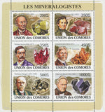 Mineralogists Souvenir Sheet of 6 stamps Mint NH