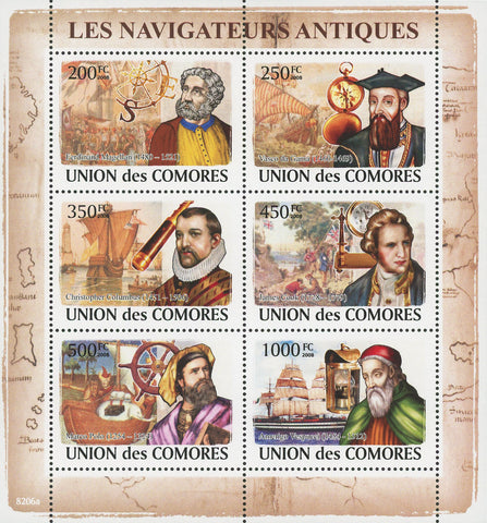 Antique Navigators Souvenir Sheet of 6 Stamps Mint NH
