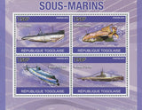 Submarines Souvenir Sheet of 4 Stamps Mint NH