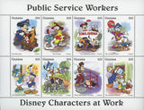 Guyana Public Service Workers Disney Sov. Sheet of 8 Stamps Mint NH
