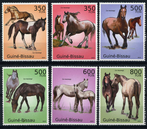 Mustang Horse Animal Serie Set of 6 Stamps Mint NH