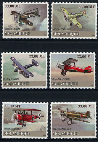 Aviation Golden Age Airplane Transportation Serie Set of 6 Stamps MNH