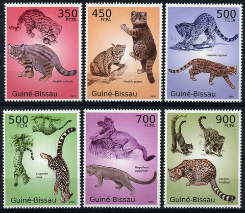 Wild Cat Animal Branch Serie Set of 6 Stamps Mint NH