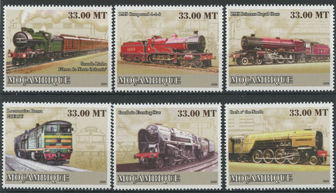 Rail Transport Vapor Steam Train Serie Set of 6 Stamps Mint NH