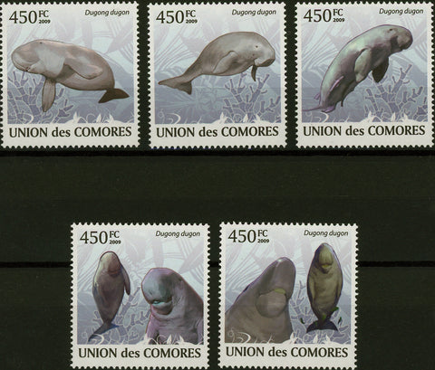 Dugong Dugon Marine Fauna Ocean Serie Set of 5 Stamps Mint NH