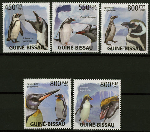 Penguin Bird Ocean Snow Winter Serie Set of 5 Stamps Mint NH