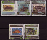 Stamp in Stamp WWF Wild Animal Serie Set of 5 Stamps Mint NH