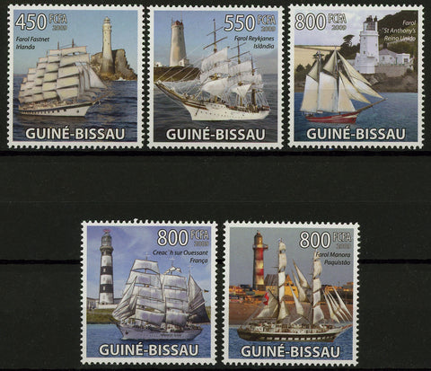 Famous Sailboats and Lighthouses Ocean Serie Set of 5 Stamps Mint NH