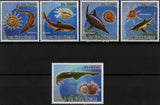 Fish and Shell Ocean Life Marine Fauna Serie Set of 5 Stamp MNH