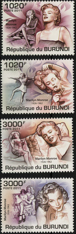 Marilyn Monroe Famous Characters Actress Serie Set of 4 Stamps Mint NH