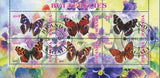 Butterfly Insect Plant Flower Souvenir Sheet of 6 Stamps MNH