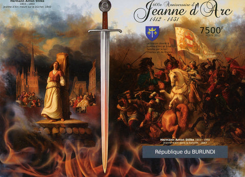 Joan of Arc Imperforated Souvenir Sheet  Mint NH