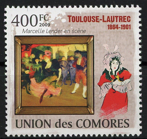 Art Famous Impressionist Toulouse-Lautrec Individual Stamp Mint NH