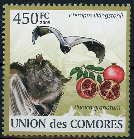 Bat Pteropus Liviagstonii Grenadine Individual Stamp Mint NH