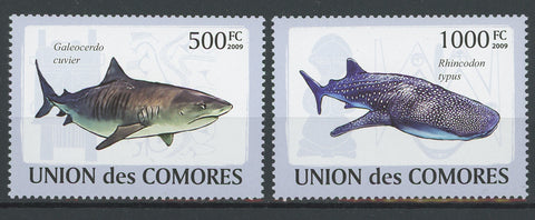 Shark Fish Ocean Fauna Marine Serie Set of 2 Stamps Mint NH