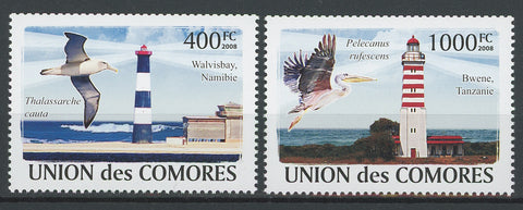 Famous Lighthouse Bird Ocean Serie Set of 2 Stamps Mint NH