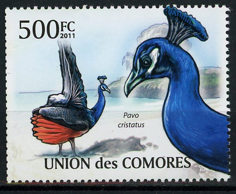 Peacock Pavo Cristatus Bird Individual Stamp Mint NH