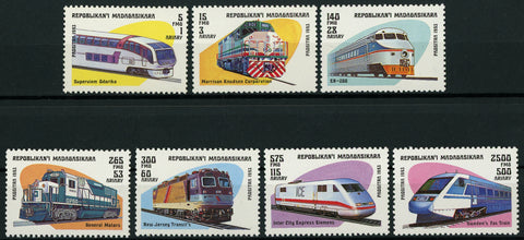 Train Transportation Famous Serie Set of 7 Stamps Mint NH