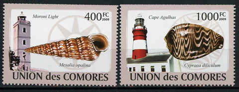 Shell Lighthouse Marine Ocean Serie Set of 2 Stamps Mint NH