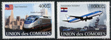 Transportation Plane Train USA Serie Set of 2 Stamps Mint NH