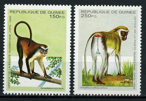 Chimpanzee Monkey Lemur Serie Set of 2 Stamps Mint NH