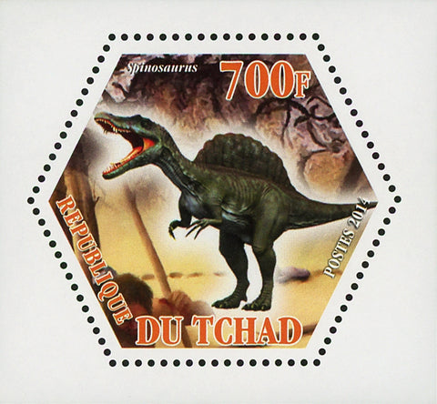 Dinosaur Spinosaurus Pre-historic Animal Mini Souvenir Sheet Mint NH