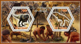Dinosaur Tyrannosaurus Rex Tarbosaurus Pre-historic Animal Sov. Sheet of 2 Stamp