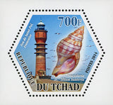 Seashell Lighthouse Seagull Fasciolaria Mini Souvenir Sheet Mint NH
