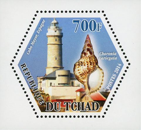 Seashell Lighthouse Seagull Charonia Mini Souvenir Sheet Mint NH