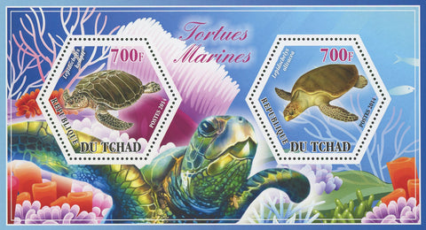 Turtle Marine Fauna Kempii Olivacea Souvenir Sheet of 2 Stamps Mint NH