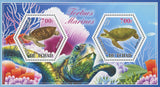 Turtle Marine Fauna Eretmochelys Chelonia Souvenir Sheet of 2 Stamps Mint NH