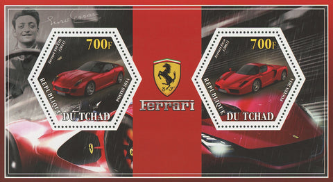 Ferrari Car Transportation 599 GTO Enzo Souvenir Sheet of 2 Stamps Mint NH