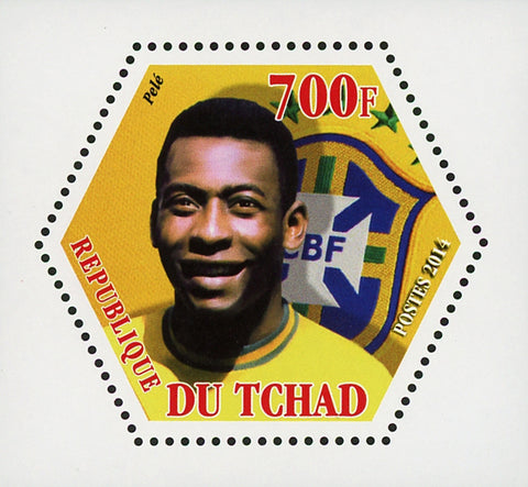 World Soccer Players Sport Pelé Mini Souvenir Sheet Mint NH