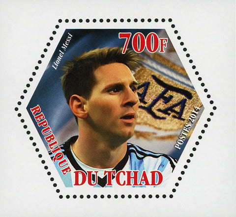 World Soccer Players Sport Lionel Messi Mini Souvenir Sheet Mint NH