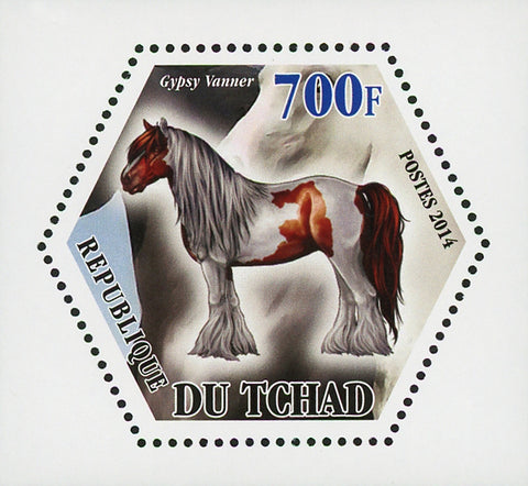 Horse Gypsy Vanner Animal Mini Souvenir Sheet Mint NH