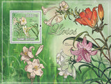 Lilies Flowers Souvenir Sheet Mint NH