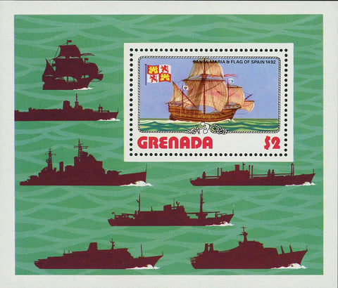 Sailing Ship Boat Transportation Ocean Souvenir Sheet Mint NH