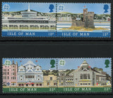 Isle of Man Europe '87 Architecture Buildings 2 Blocks of 2 Stamps MNH