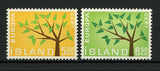 Iceland Europe Tree Nature Serie Set of 2 Stamp Mint NH