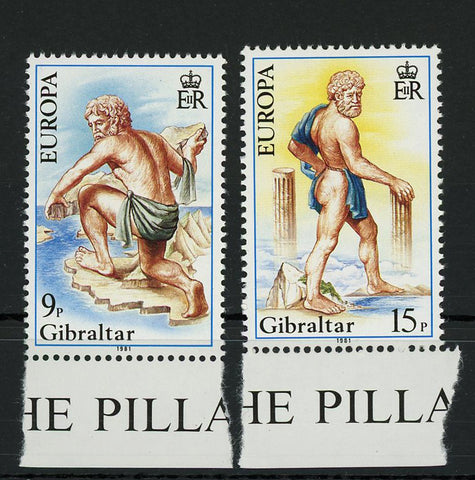 Gibraltar Pillars of Hercules Serie Set of 2 Stamp Mint NH