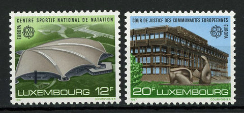 Luxemburg Europe Architecture Famous Buildings Serie Set of 2 Stamp Mint NH