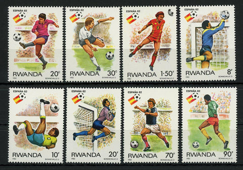 Soccer Sport Cup Spain '82 Serie Set of 8 Stamps Mint NH