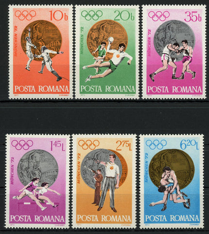 Romania Olympic Games Sport Serie Set of 6 Stamps Mint NH