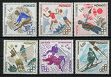 Monaco Olympic Games Sport '80 Serie Set of 6 Stamps Mint NH