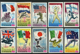Commemorating Ten Olympic Years Sport Serie Set of 10 Stamps Mint NH