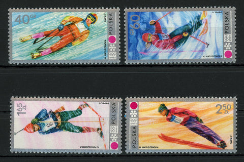 Poland Winter Olympic Games Sport Serie Set of 4 Stamps Mint NH