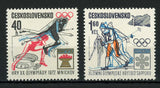 Czechoslovakia Winter Olympic Games Sport Serie Set of 2 Stamps Mint NH