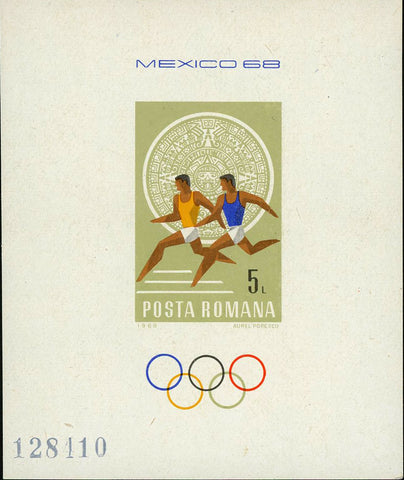 Romania Olympic Games Sport Mexico Souvenir Sheet Mint NH